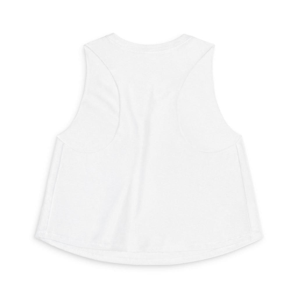 (White) Cream Graphic Crop Top — Minimalist Women's Casual Tank