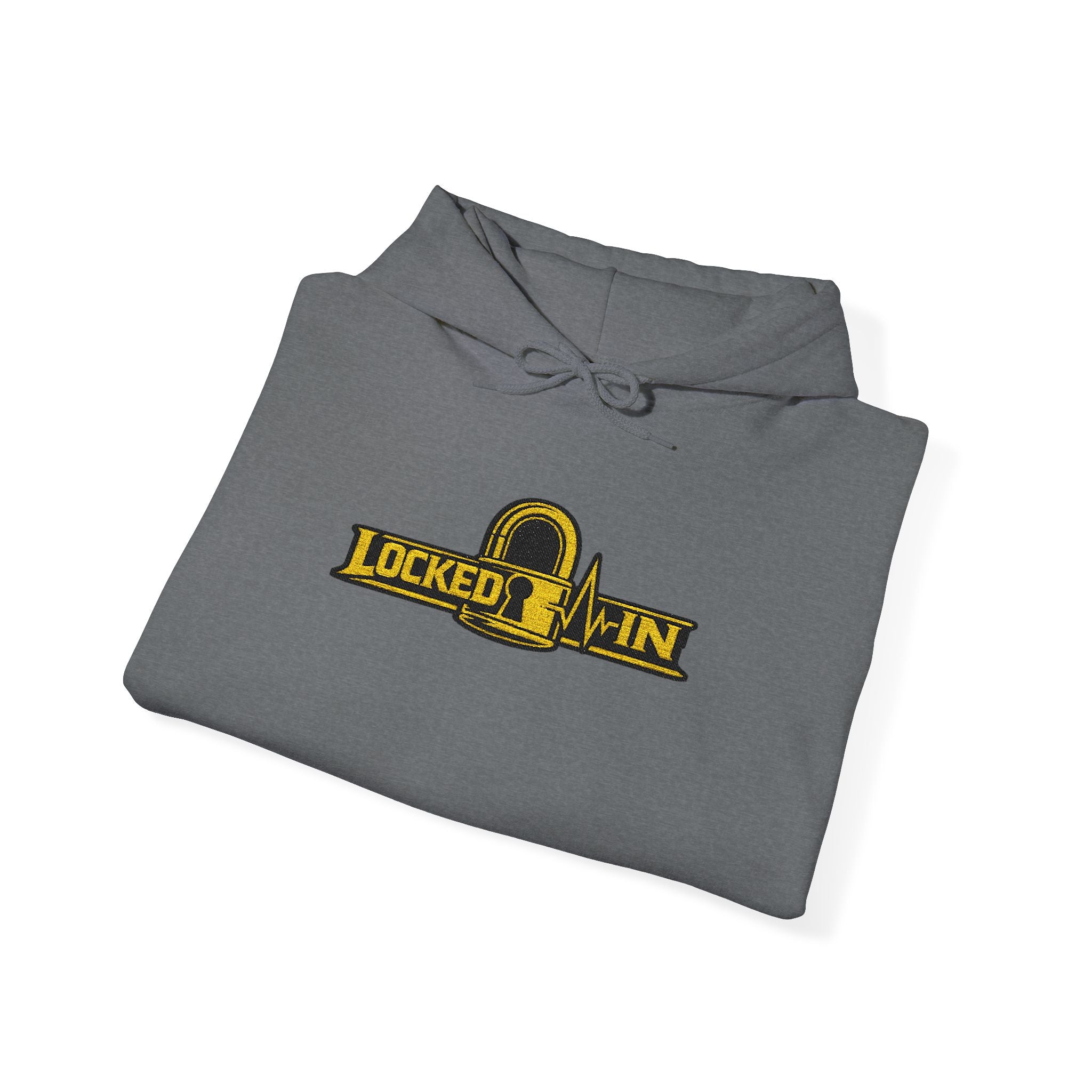 Locked In - Hoodie — Retro Yellow Graphic Pullover