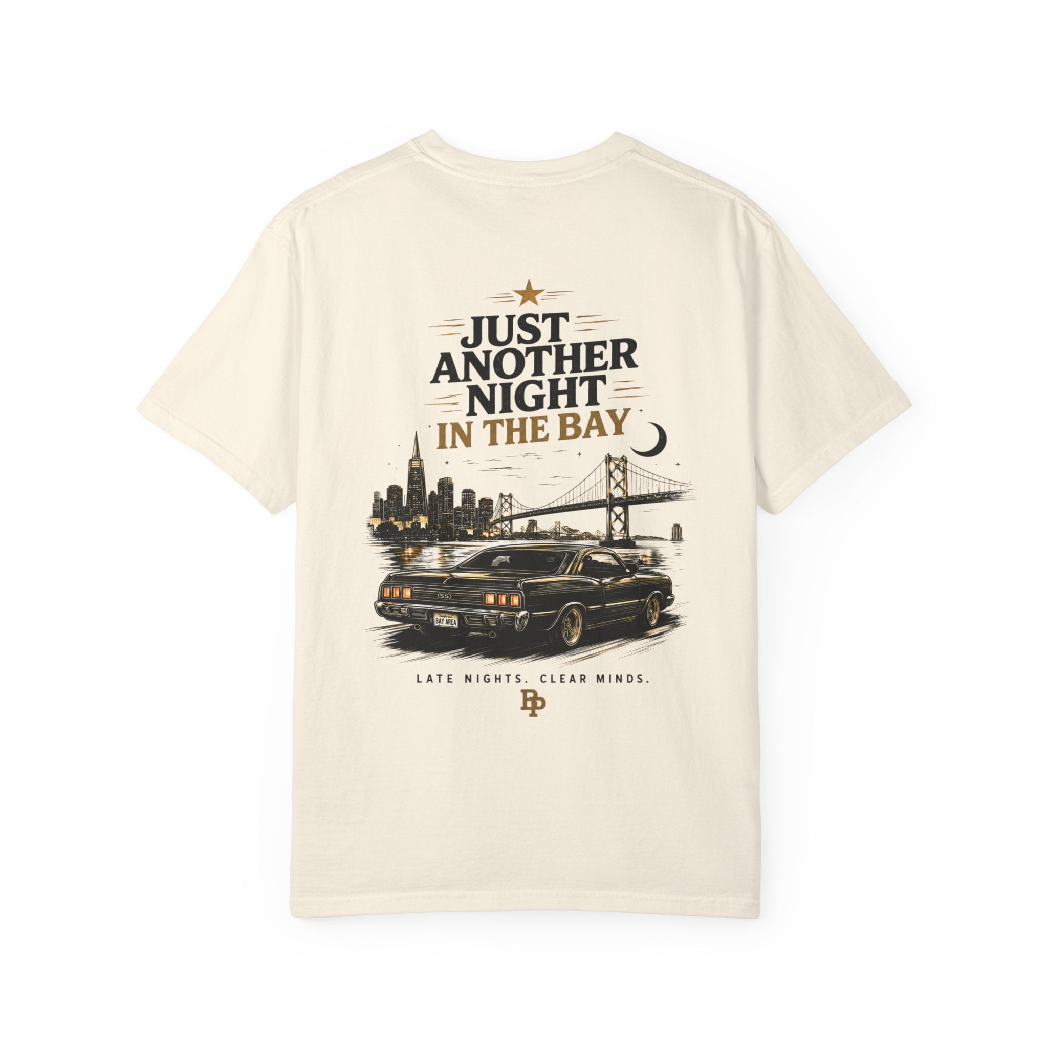(Ivory) "Just Another Night in the Bay" Vintage Car Graphic