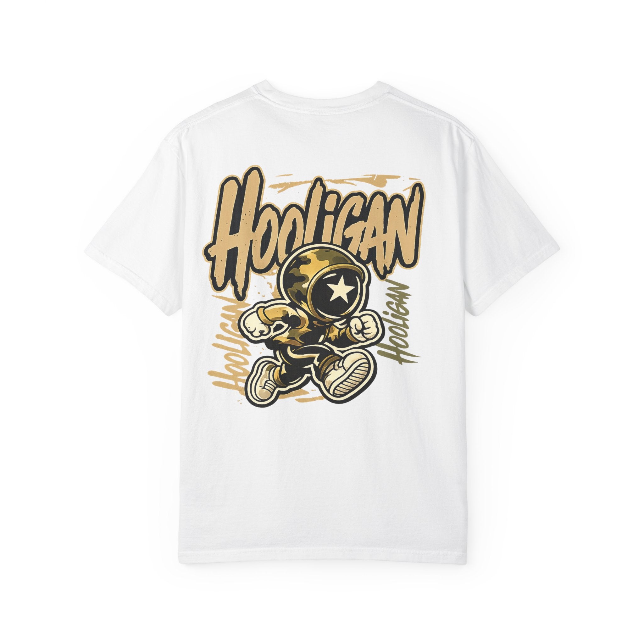 Hooligan Graphic T-Shirt — Retro Street Art Astronaut Design