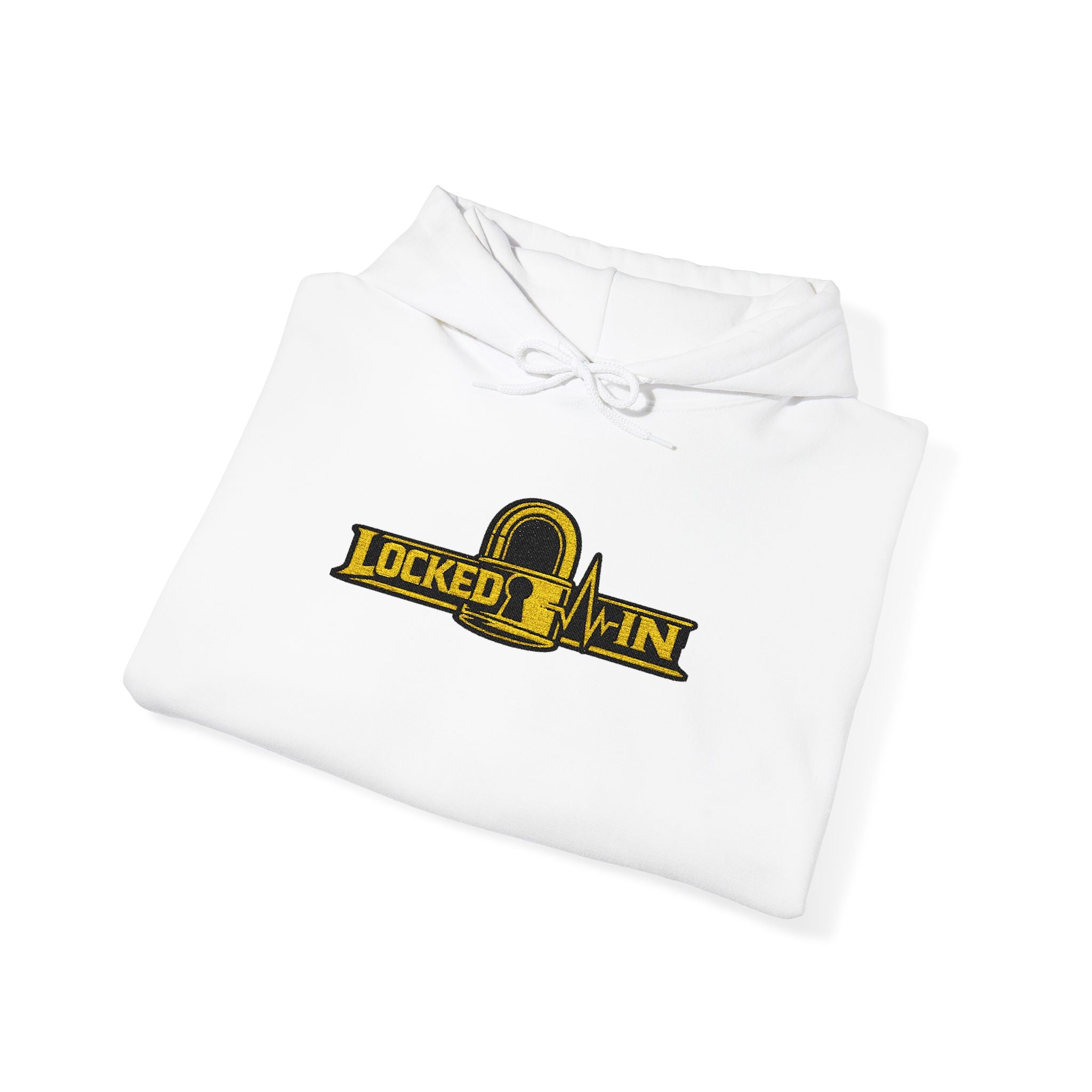 Locked In - Hoodie — Retro Yellow Graphic Pullover