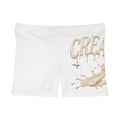 (White) Cream Drip Graphic Women's Shorts