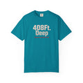 (Teal) 408 Ft. Deep Shark Tank T-Shirt — Raised in the Shark Tank Graphic Tee