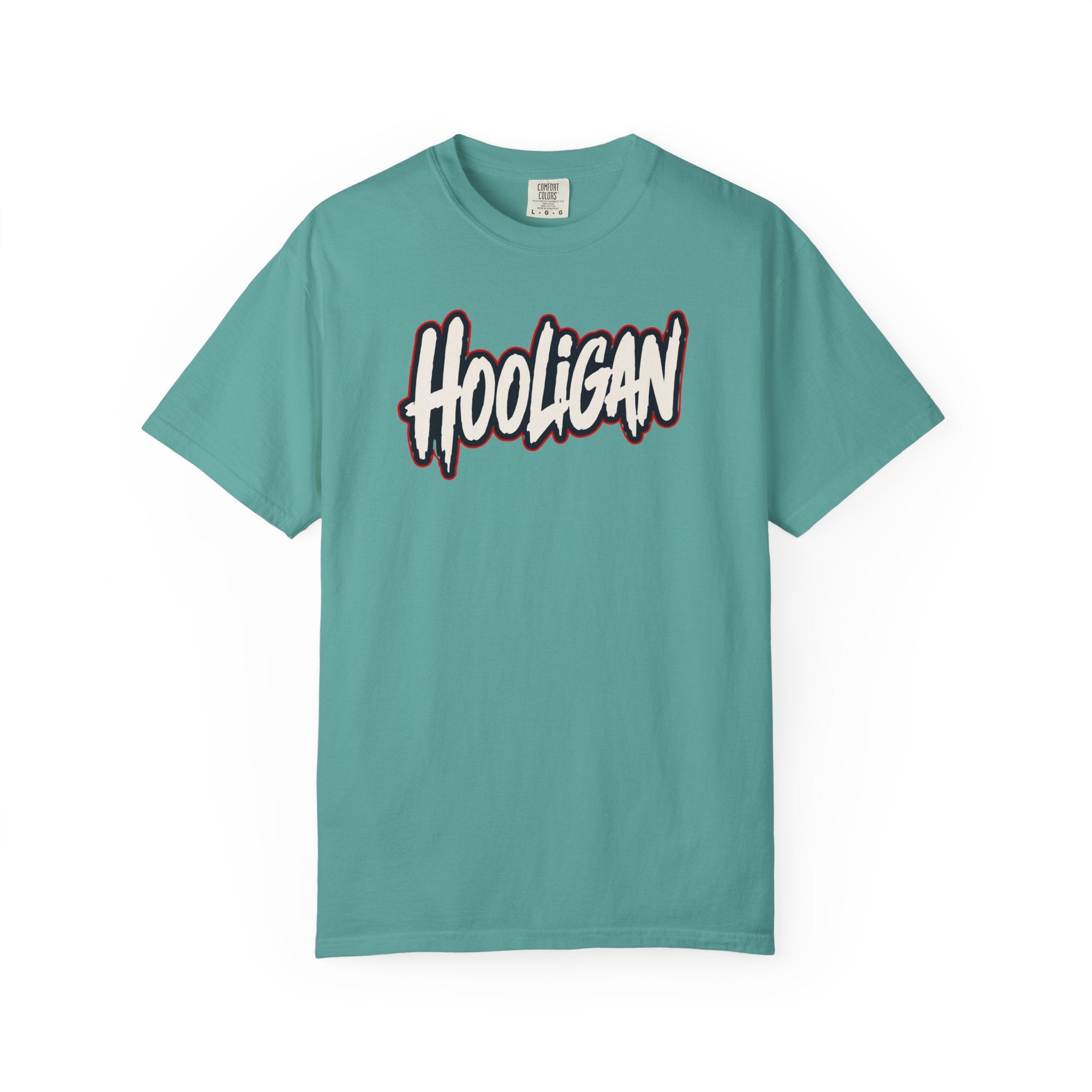 Seafoam Hooligan Graphic T-Shirt — Retro Street Art Astronaut Design