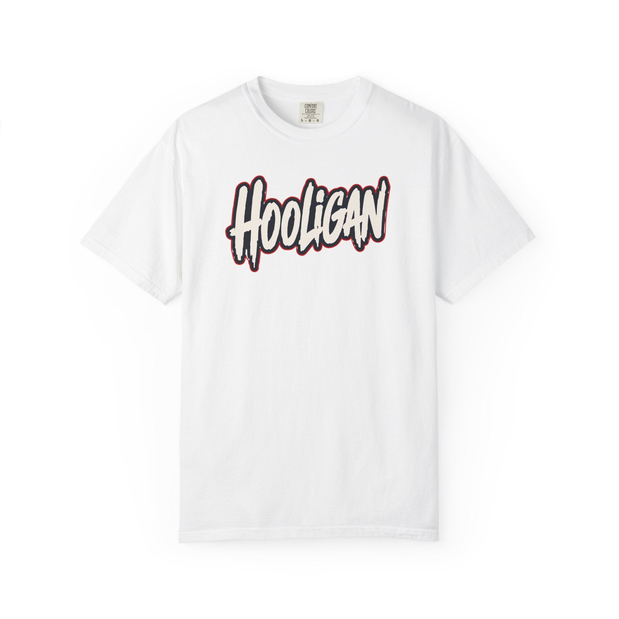 White Hooligan Graphic T-Shirt — Retro Street Art Astronaut Design