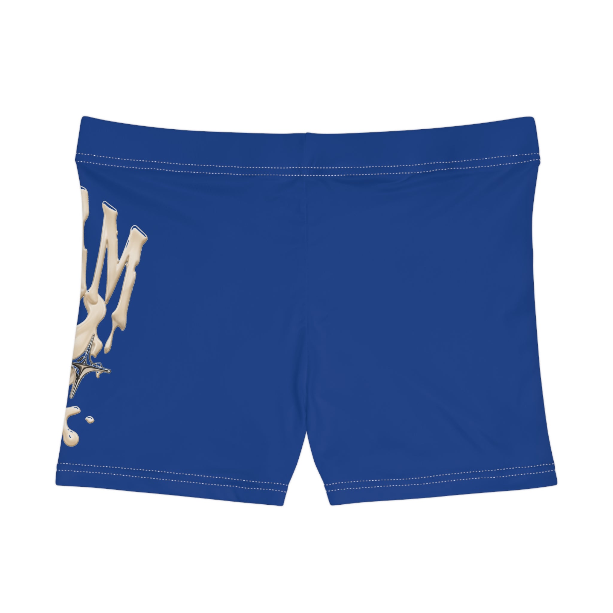 (Blue) Cream Drip Graphic Women's Shorts