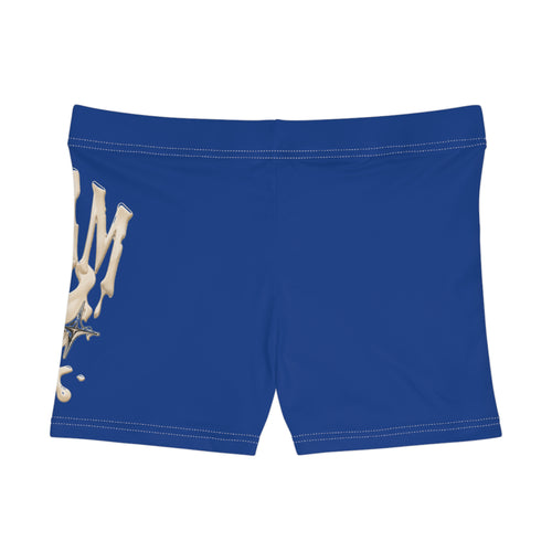(Blue) Cream Drip Graphic Women's Shorts