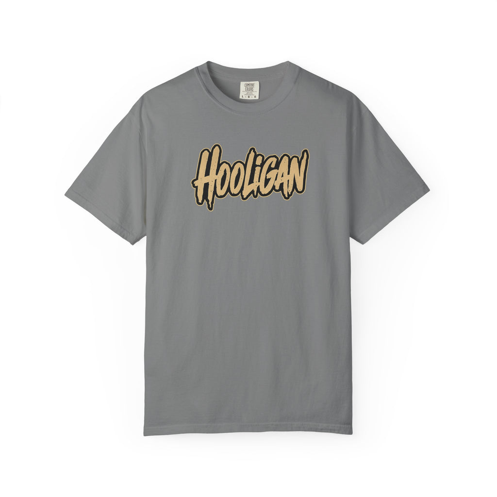 Grey Hooligan Graphic T-Shirt — Retro Street Art Astronaut Design