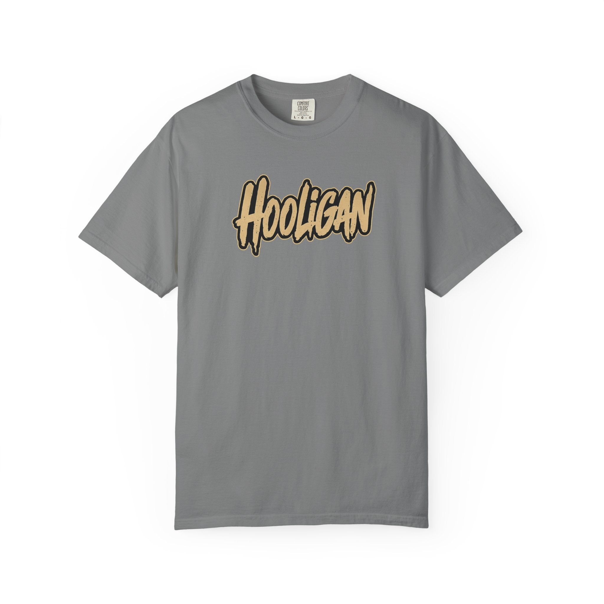 Grey Hooligan Graphic T-Shirt — Retro Street Art Astronaut Design