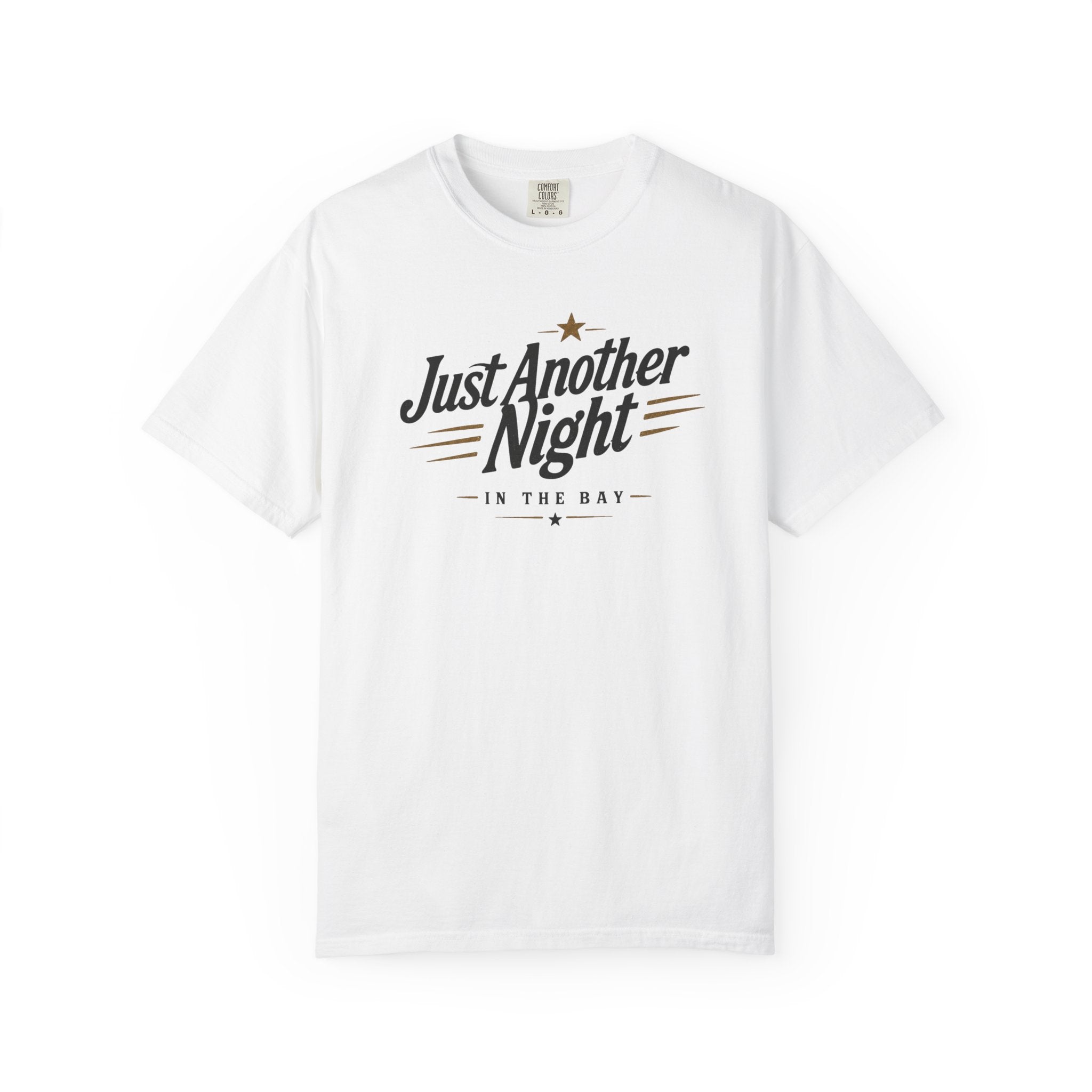 (White) "Just Another Night in the Bay" Vintage Car Graphic
