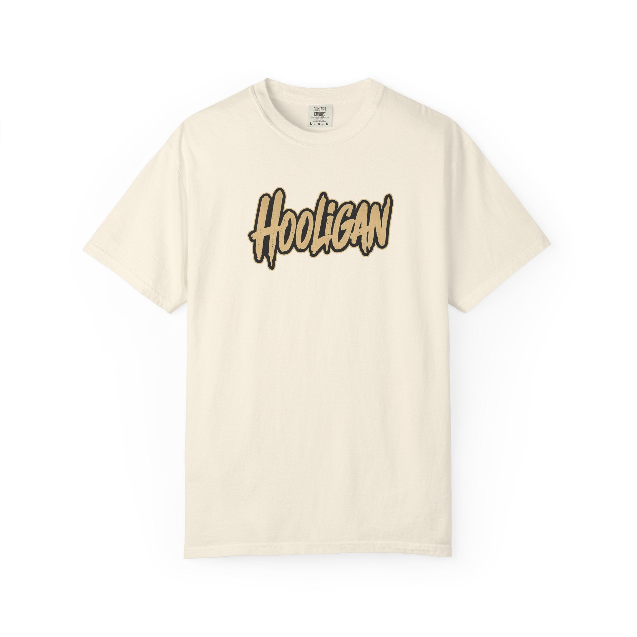 Ivory Hooligan Graphic T-Shirt — Retro Street Art Astronaut Design