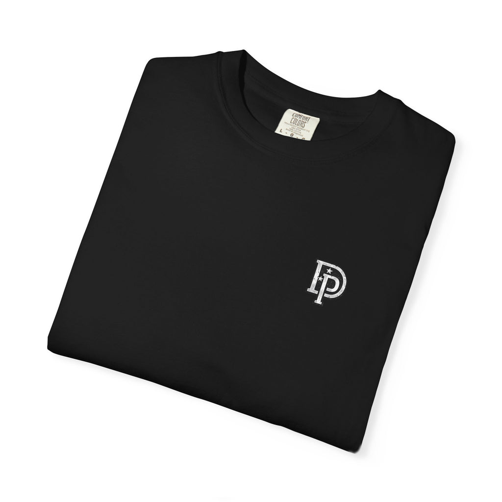 Black District Prime San Jose T-Shirt — American Flag Palm Tree Graphic Tee