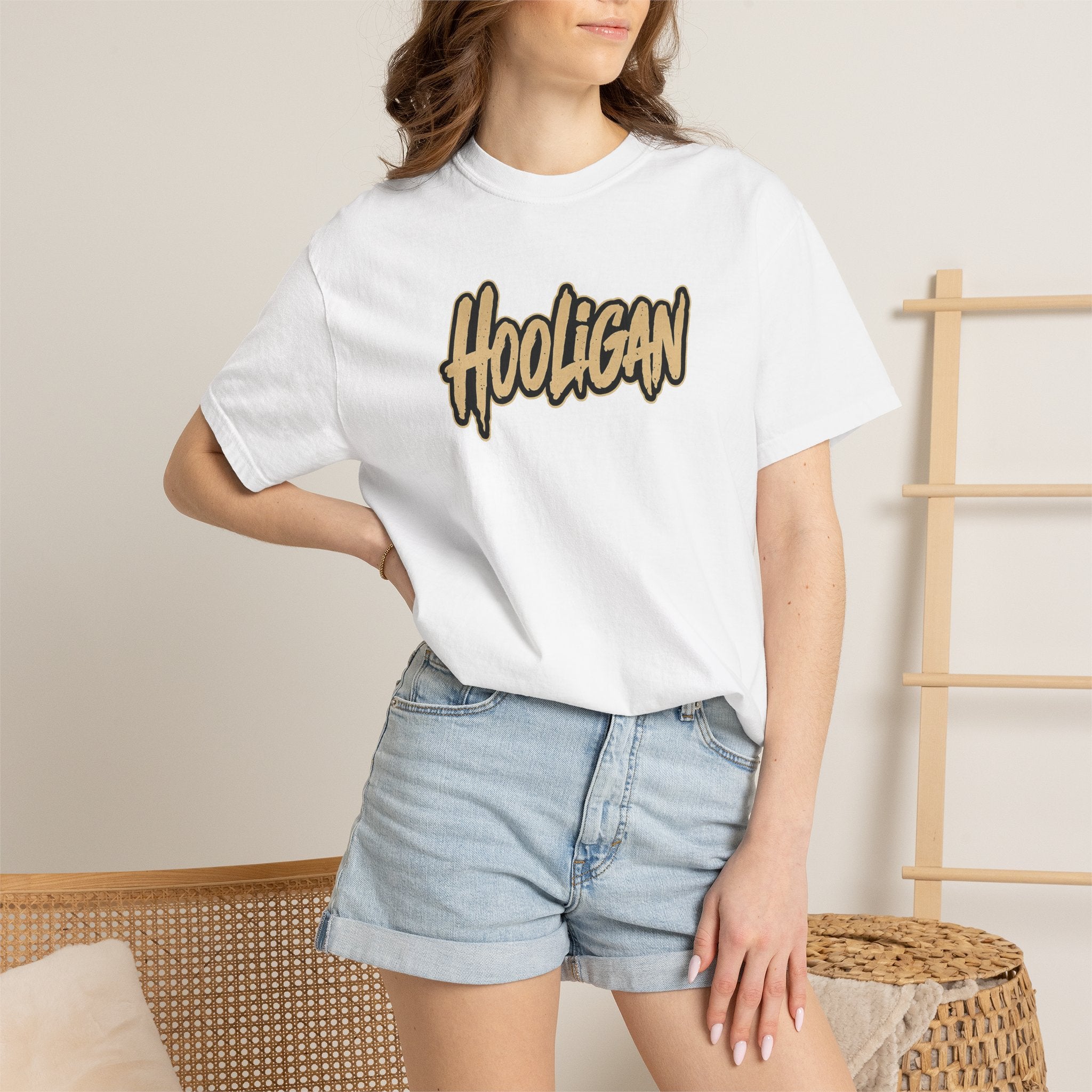 Hooligan Graphic T-Shirt — Retro Street Art Astronaut Design